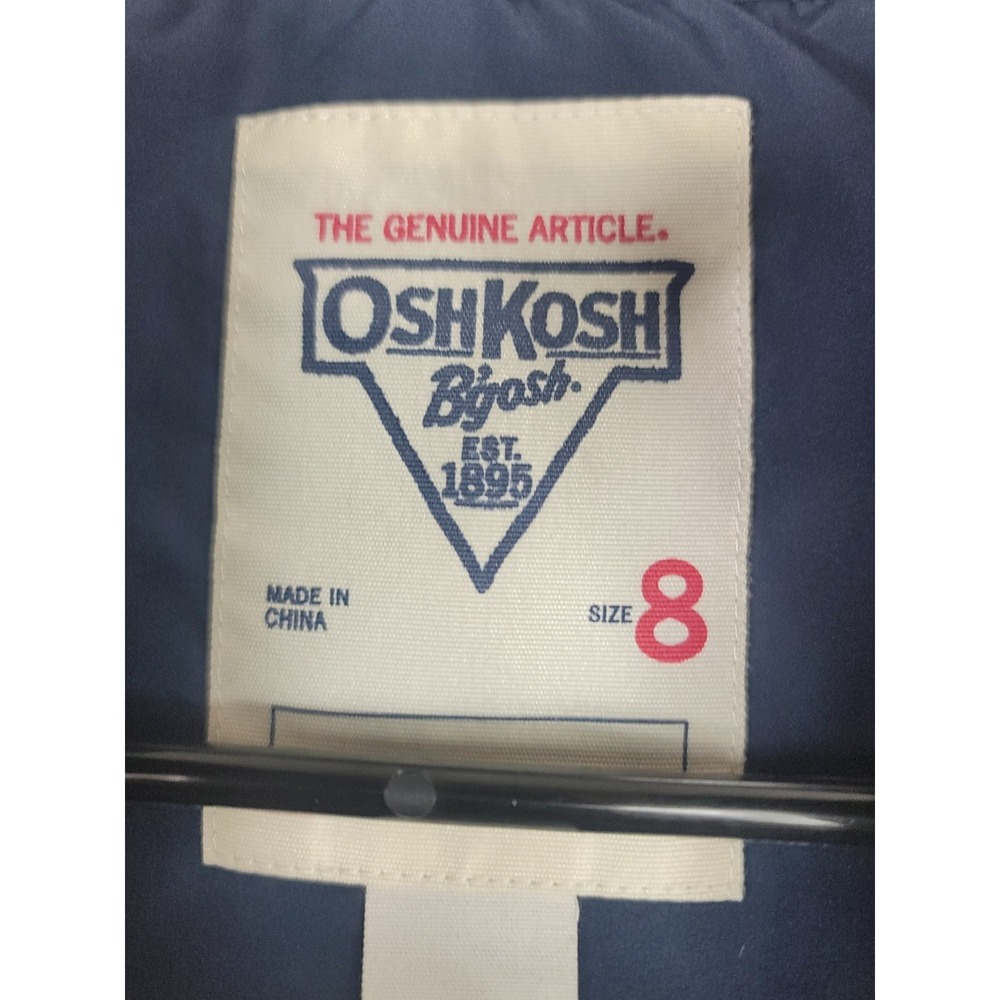 OshKosh B'gosh Puffer Vest Full Zip Quilted Outerwear Boys Size 8 Navy Winter - Picture 2 of 6